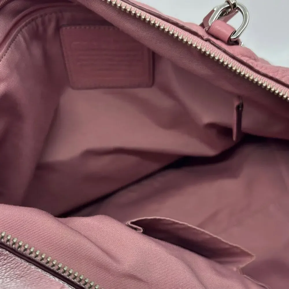 Coach Dusty Rose Leather Shoulder Bag - Picture 7 of 9